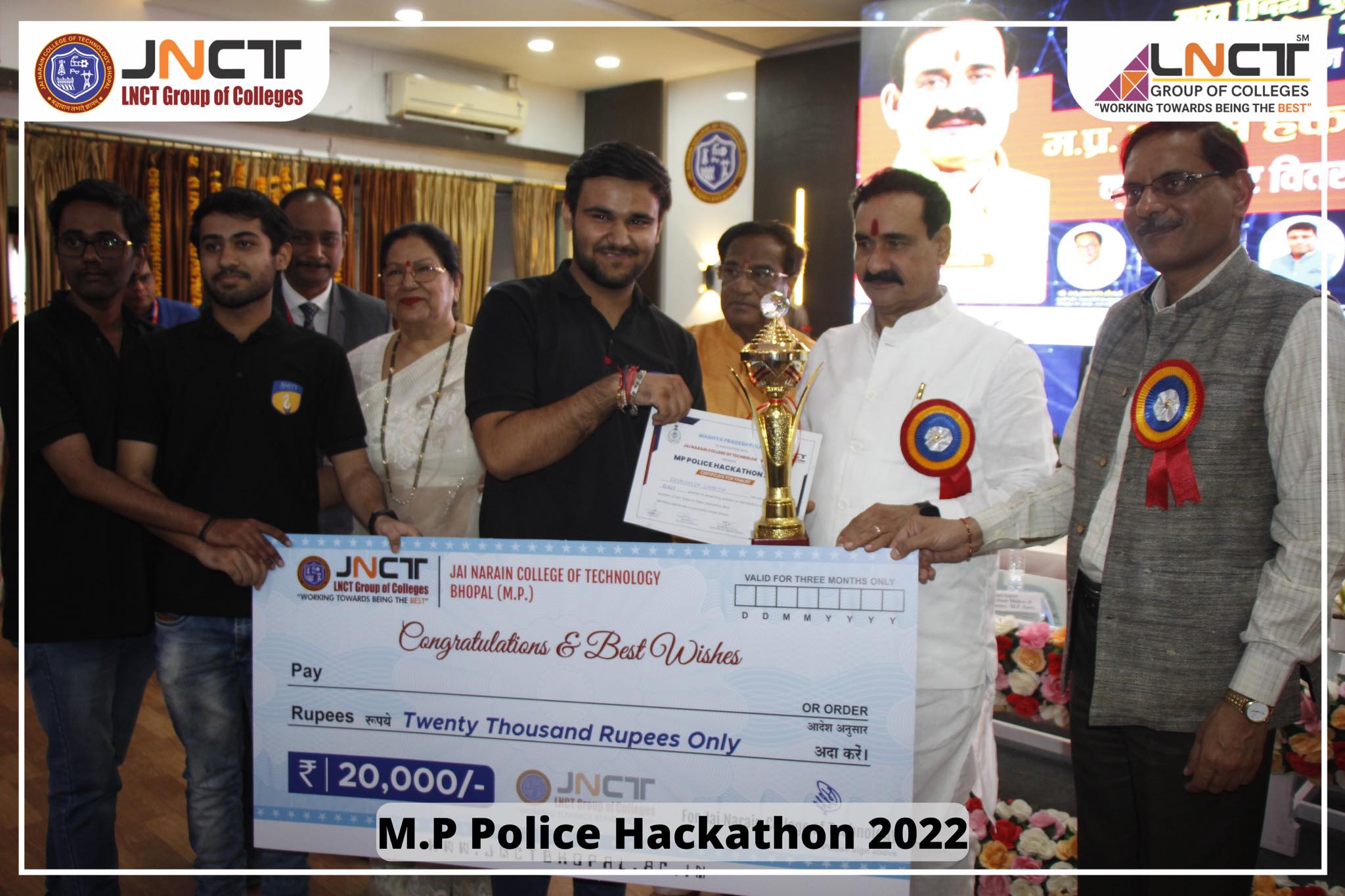 1st Prize Winner of M.P Police Hackathon
