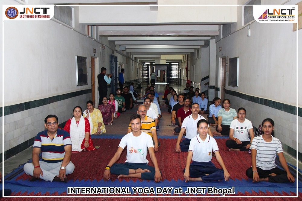 Celebrating Harmony and Energy: 10th International Yoga Day at JNCT Bhopal