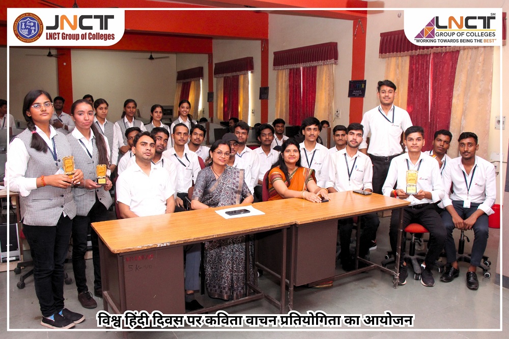 Poetry recitation competition on the occasion of World Hindi Day by the Literacy Club