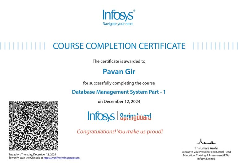pavan gir dbms_